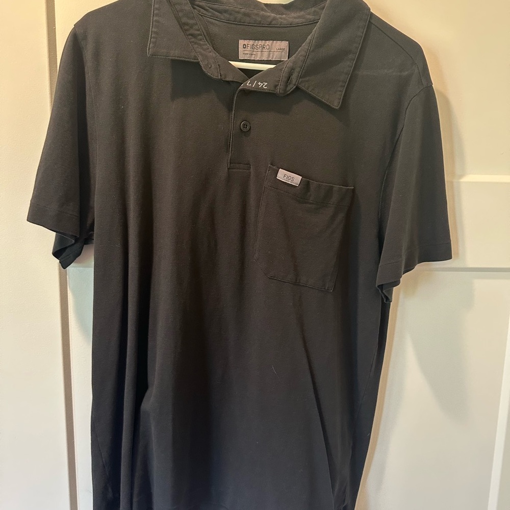Figs Pro Men's Black Polo Shirt